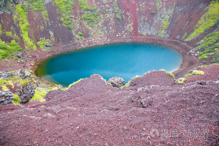 冰岛的克里德火山口湖