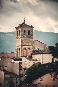地标 建筑学 特写镜头 欧洲 屋顶 城市 塞戈维亚 西班牙