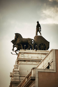 地标 士兵 历史的 雕像 旅游业 欧洲 屋顶 马德里 建筑学