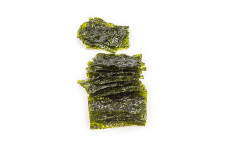 Nori seaweed isolated on white. 