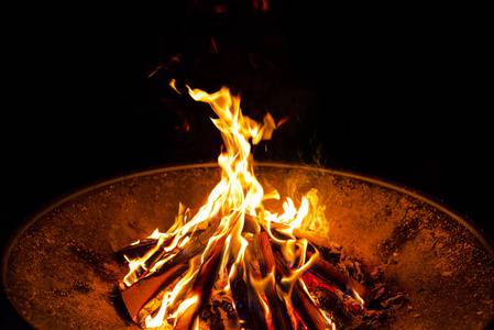 温暖的 纹理 闪耀 篝火 火花 特写镜头 危险 警告 热的