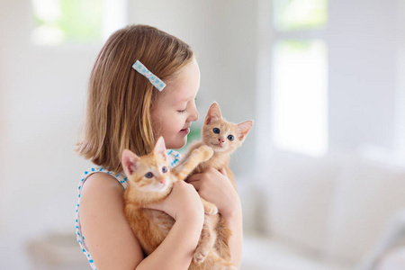 猫和小孩图片