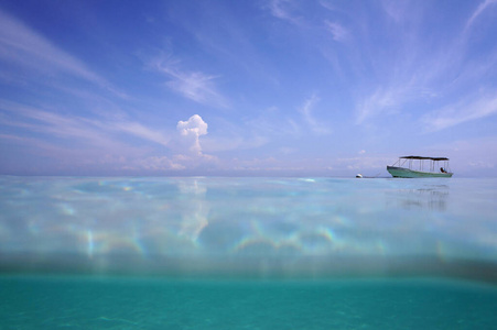 水天相接的照片图片