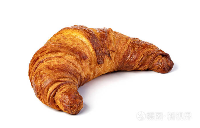 fresh croissant on white 