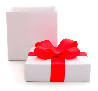 礼品盒，在白色背景上隔离的礼物。
