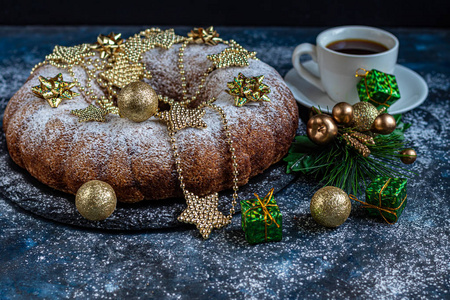面包店 肉桂色 面包 蛋糕 特写镜头 圣诞节 桌子 食物