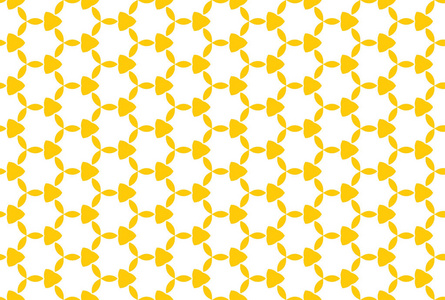 无缝几何图案。黄色，白色。