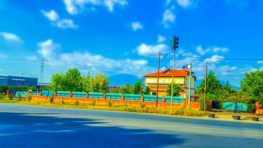 地平线 天空 全景图 地标 市中心 运输 全景 无人机 风景