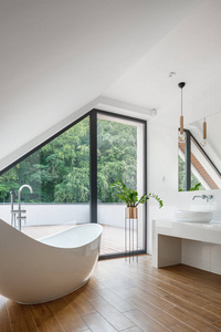 Elegant attic bathroom