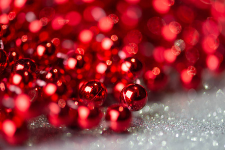 Christmas decoration with bokeh lights. 