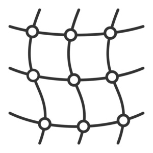 平面光栅网格网络图标