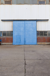  industrial door from an abandoned factory