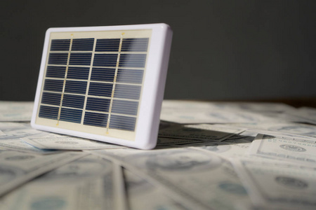 Solar panels are located on many dollars. 