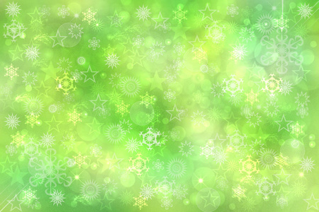 抽象模糊的节日淡绿色黄白色冬天的圣诞节