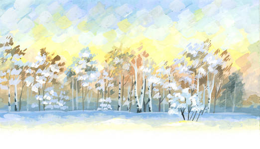 Morning winter landscape. 