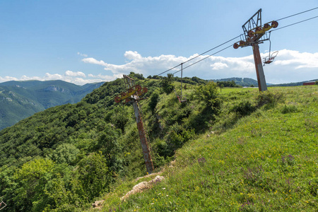 保加利亚巴尔干山脉Vratsata山口附近的景观