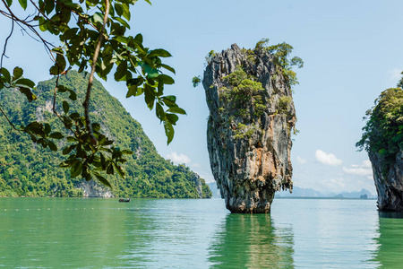 泰国普吉岛附近的詹姆斯邦德岛。著名地标著名旅游目的地