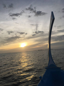 旅行 地平线 海滩 假日 日落 阳光 夏天 天空 运输 波动