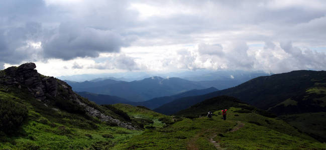 草地 秋天 森林 高峰 山谷