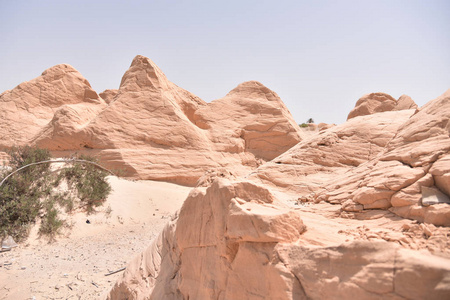 突尼斯撒哈拉沙漠的沙丘。