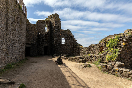 废墟 植被 建筑 欧洲 自然 要塞 大厦 海岸线 岩石 城堡