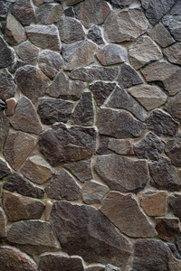 Stone wall. Closeup wall of wild stone. Stone background. 