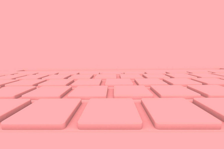 独立3D渲染笔记本电脑。粉色，粉色背景