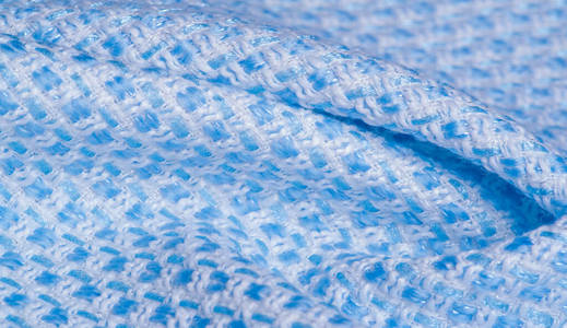质地织物图案。蓝白相间的大编织物，