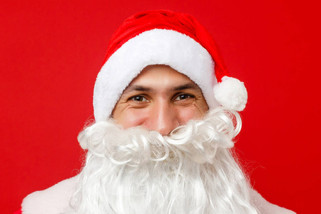 十二月 冬天 前夕 服装 人类 愉快的 微笑 圣诞老人 复制