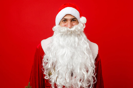成人 胡须 十二月 微笑 男人 传统 诺埃尔 愉快的 圣诞老人
