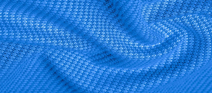 Background texture, pattern Fabric warm wool with stitched blue 