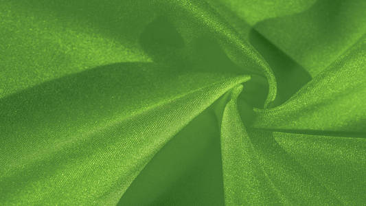 Texture, background, pattern, silk green fabric. Crepe satin on 