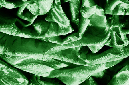 丝绒绿色织物天鹅绒图案从一个未受割礼的人下面雕刻而成绿丝绒红丝绒