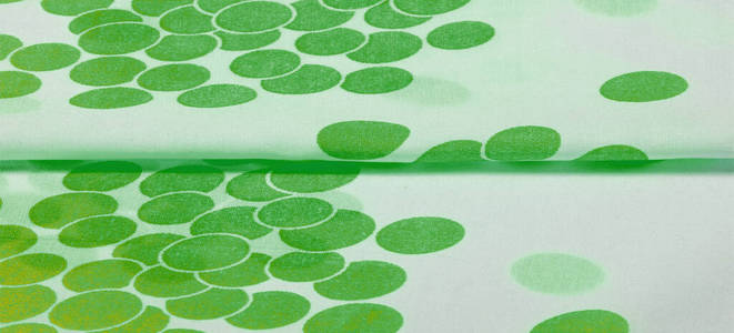 纹理背景，绿色圆点图案丝绸法布里