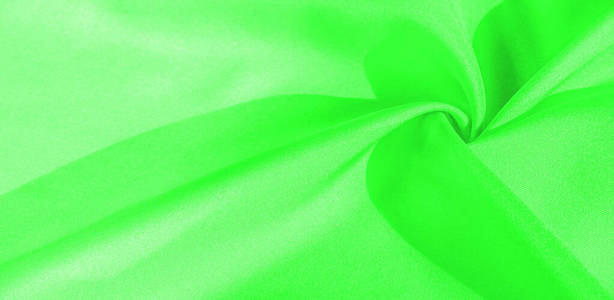 质地背景图案绿色丝绸。这是