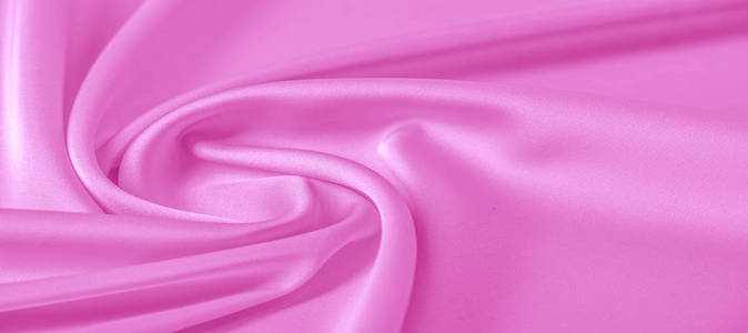  texture. Pink silk fabric. brilliant luster and characteristic 