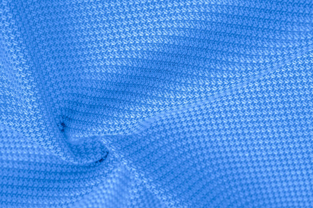 Background texture, pattern Fabric warm wool with stitched blue 