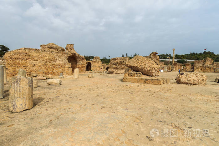 突尼斯，迦太基，古代浴场遗址