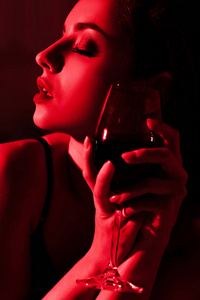 成人 玻璃 女孩 激情 女人 白种人 葡萄酒 酒精