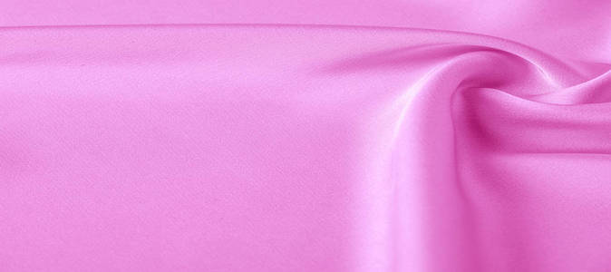  texture. Pink silk fabric. brilliant luster and characteristic 