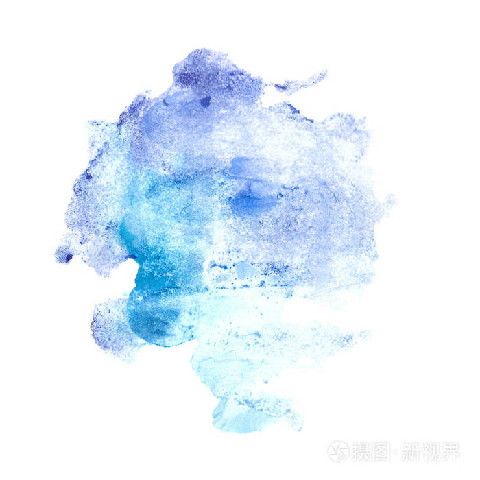 水彩蓝斑点为背景 抽象插图壁纸 照片 正版商用图片25vz29 摄图新视界