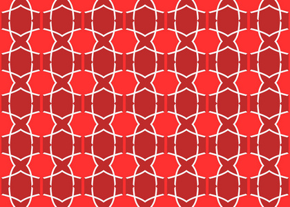 无缝几何图案设计插图。红色，白色