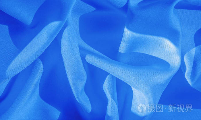 质地,背景,图案,纯色淡蓝色丝绸绸缎面料照片-正版商用图片25w32u-摄