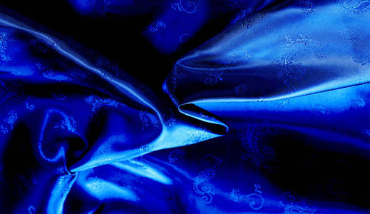 质感背景图案蓝色丝质雪纺面料
