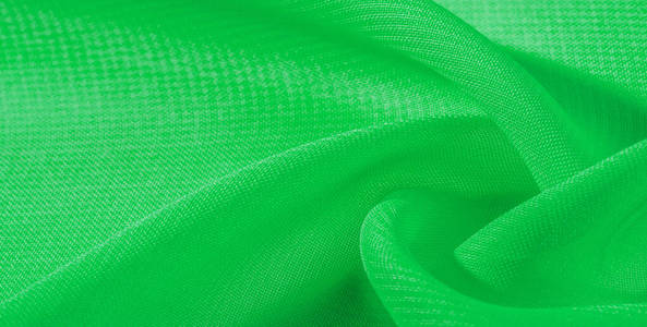  texture background pattern green silk fabric. This silk organza