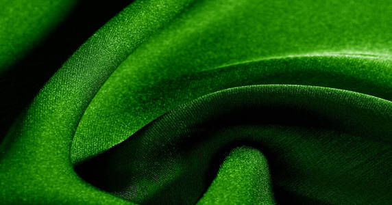 Background, pattern, texture, wallpaper, green silk fabric. Add 