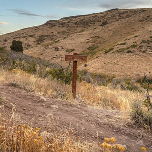 美国犹他州徒步旅行小道上的方形框架招牌