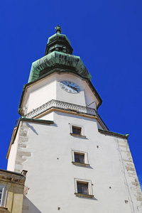 斯洛伐克布拉迪斯拉发，蓝天老城迈克尔之门塔