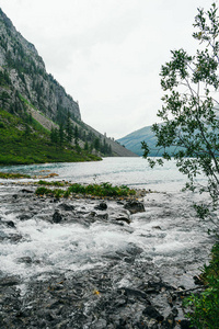 自然 峡谷 河边 夏天 环境 流动 瀑布 小溪 美女 徒步旅行