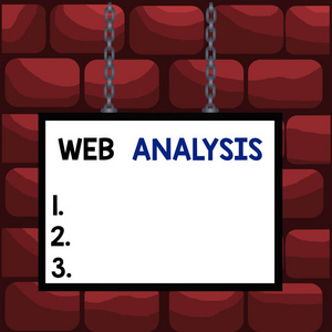 手写文本Web分析。概念意义分析过程中访问者行为的一个网站白板矩形框空附面链空白面板。